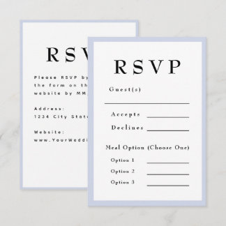 Lavendel Paarse Tijdloze Trouw-RSVP RSVP Kaartje