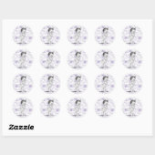 Lavendel Paarse Toile Baby shower Stickers (Vel)