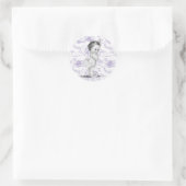 Lavendel Paarse Toile Baby shower Stickers (Tas)