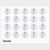 Lavendel Paarse  Toile Baby shower Stickers (Vel)