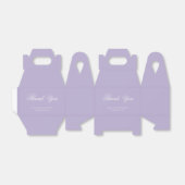 Lavendel Paarse Trouwdag Eenvoudig Script Bedankt Bedankdoosjes (Uitgevouwen)