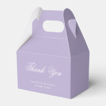 Lavendel Paarse Trouwdag Eenvoudig Script Bedankt 