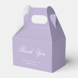Lavendel Paarse Trouwdag Eenvoudig Script Bedankt  Bedankdoosjes