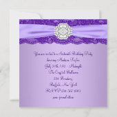 Lavendel Paarse Verjaardagsfeest Kaart (Achterkant)