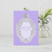 Lavendel Paarse Vintage Kroon Sprookjes Bruiloft (Staand voorkant)