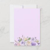Lavendel Paarse Violet Bloemen Baby shower Kaart (Achterkant)
