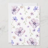 Lavendel Paarse Violet Bloemen Lente Bruiloft Kaart (Achterkant)