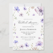 Lavendel Paarse Violet Floral Spring Vrijgezellenf Kaart (Voorkant)