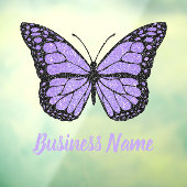 lavendel paarse vlinder logo raamfolie raamsticker (Vel 3)