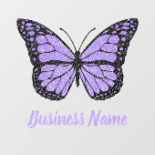 lavendel paarse vlinder logo raamsticker (Vel)