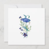 Lavendel Paarse Watercolor Klaproos Bloemige Bruil Kaart (Achterkant)