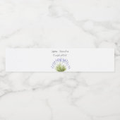 Lavendel Paarse Waterverf bloemenbruiloft Waterfles Etiket (Enkel label)