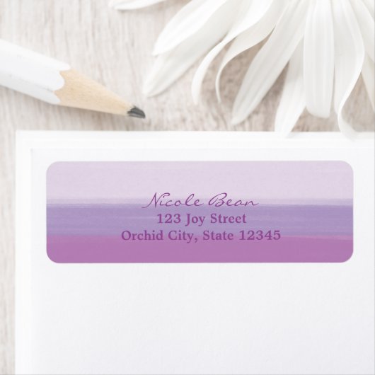 Lavendel Paarse Waterverf Bruiloft Adresetiketten Etiket (Insitu)