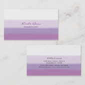 Lavendel Paarse Waterverf Moderne Visitekaartjes (Voorkant / Achterkant)