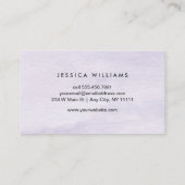 Lavendel Paarse Waterverf Ombre Creatief Visitekaartje (Achterkant)