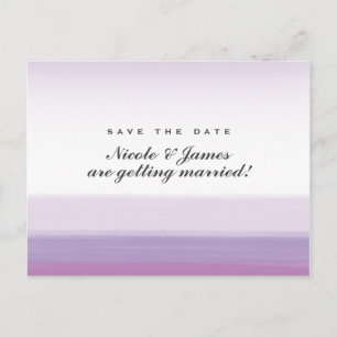 Lavendel Paarse Waterverf Save The Date Postkaart Aankondigingskaart