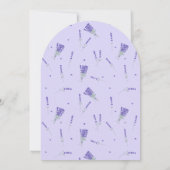 Lavendel Paarse Wilde Bloem Bruidsdouche Kaart (Achterkant)