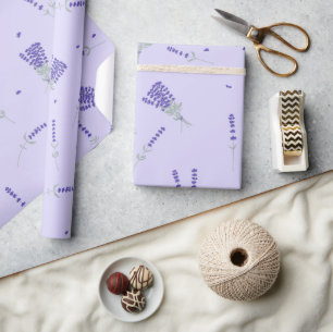 Lavendel Paarse Wilde Bloem Florale Botanische Cadeaupapier