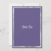 Lavendel paarse wilde bloem lente bruiloft kaart (Achterkant)