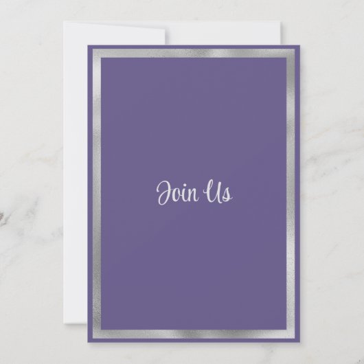 Lavendel paarse wilde bloem lente bruiloft kaart (Achterkant)