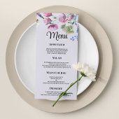 Lavendel paarse wilde bloem lente bruiloft Menu