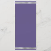 Lavendel paarse wilde bloem lente bruiloft Menu (Achterkant)