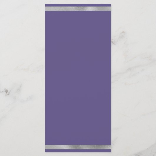 Lavendel paarse wilde bloem lente bruiloft Menu (Achterkant)