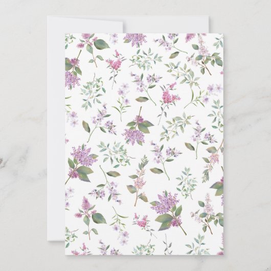 Lavendel Paarse wilde bloemen bruiloft Save The Date (Achterkant)