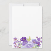 Lavendel paarse wilde bloemen Sweet 16 verjaardag Kaart (Achterkant)