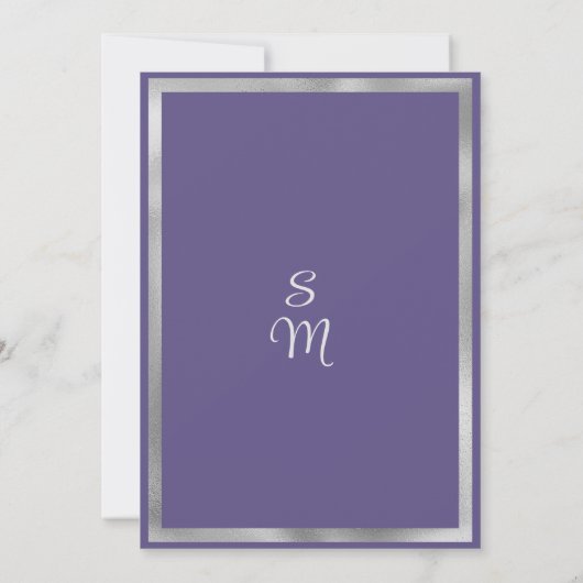 Lavendel paarse wildflower spring tabel nummers kaart (Achterkant)