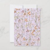 Lavendel Paarse Wildflowers Boho Bewaar de datum Save The Date (Achterkant)