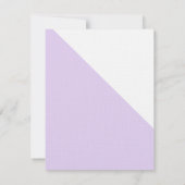 Lavendel paarse witgouden moderne doop kaart (Achterkant)