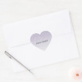 Lavendel Paarse witte bokeh Confetti Hart Sticker (Envelop)