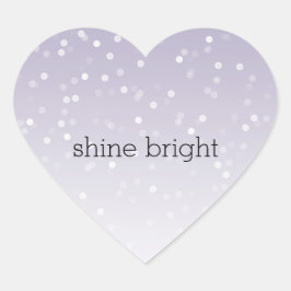 Lavendel Paarse witte bokeh Confetti Hart Sticker