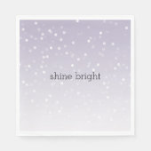 Lavendel Paarse witte bokeh Confetti Servet (Voorkant)