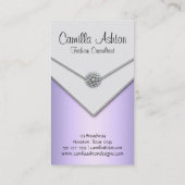 Lavendel Paarse witte parels Paarse Visitekaartjes (Achterkant)
