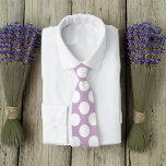 Lavendel Paarse witte polka stippen retro Stropdas<br><div class="desc">Dit is een mooi aangepast stropdas dat elke outfit uitkomt.</div>
