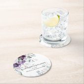 Lavendel Paarse witte rustieke bloemen Ronde Kartonnen Onderzetter (Insitu)