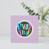 Lavendel Paarse & witte sterren Kaart (Staand voorkant)