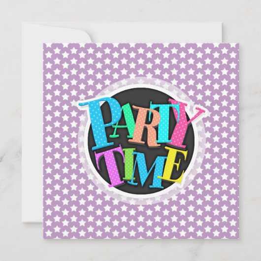 Lavendel Paarse & witte sterren Kaart (Voorkant)