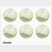 Lavendel Paarse zoete erwten Save the Date Sticker (Vel)