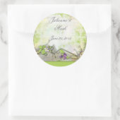 Lavendel Paarse zoete erwten Save the Date Sticker (Tas)
