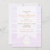Lavendel Paasbrunch & Egg Hunt Bunny Kaart (Voorkant)