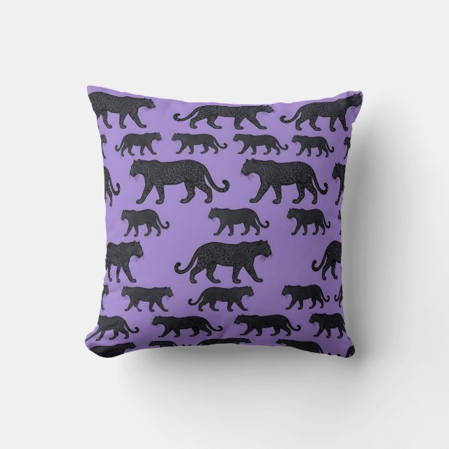 Lavendel Panter Worp Kussen Boho Huis Decoratie (Voorkant)