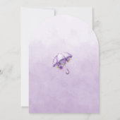 Lavendel paraplu en bloemen Vrijgezellenfeest Kaart (Achterkant)