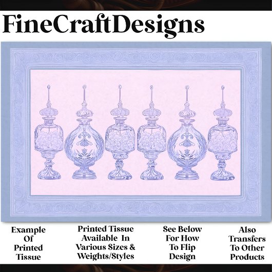 Lavendel Parfum Flessen Decanters AD8 Decoupage Tissuepapier