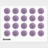 Lavendel Parijs Paspoort Ronde Sticker (Vel)