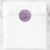 Lavendel Parijs Paspoort Ronde Sticker (Tas)
