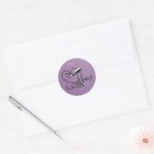 Lavendel Parijs Paspoort Ronde Sticker (Envelop)
