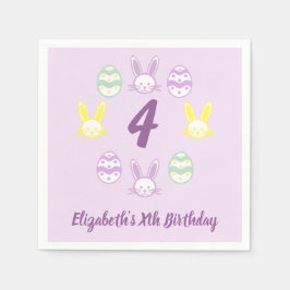 Lavendel Pasen 4e verjaardag Servet
